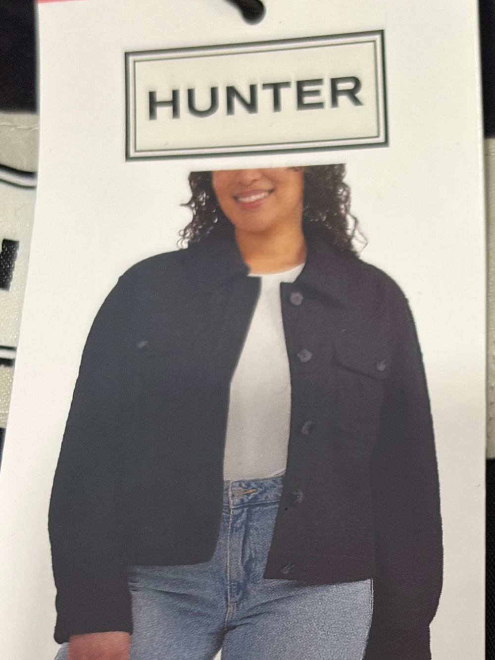 Hunter Black Button-Front Jean Jacket